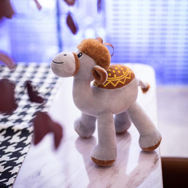 Adorable Camel Plush Toy 8" Gray Stuffed Animals Plushie Depot