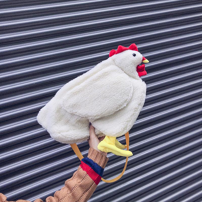Funny Plush Cartoon Cute Chicken Messenger Bag Purse Plushie Depot