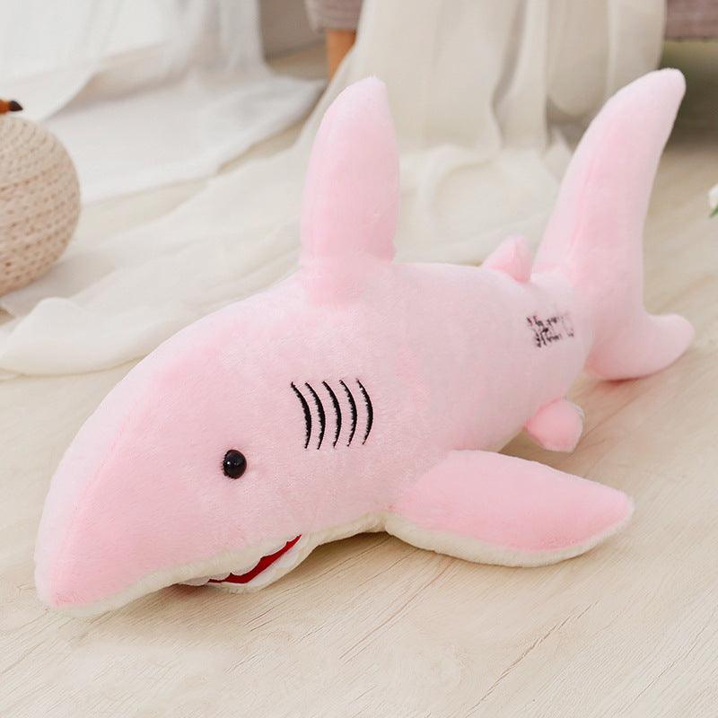 Large Pink Shark Soft Stuffed Plush Toy Plushie Depot