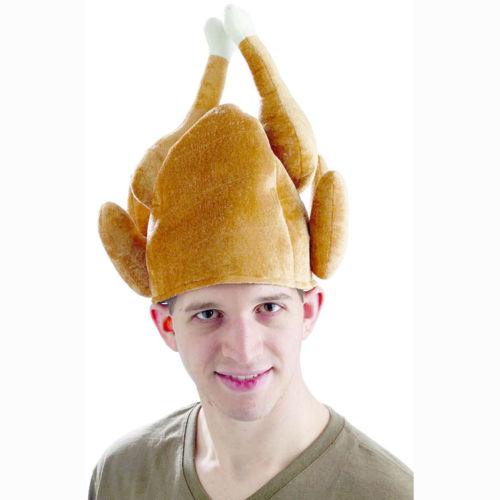 Stuffed Christmas Turkey Hat Adult Xmas Novelty Gag Gift - Plushie Depot