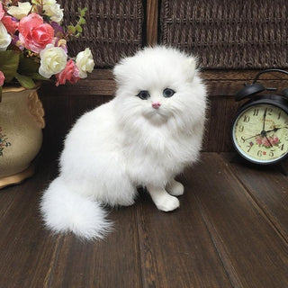 Realistic Cute Stuffed Plush White Persian Cats Toys - Plushie Depot