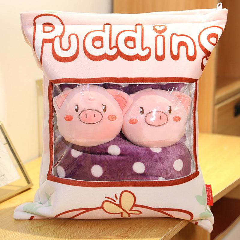 Kawaii Pudding Various Stuffed Plush Bags Pig Plushie Depot
