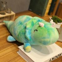 Triangle Triceratops pillow plush toy Green 90CM - Plushie Depot