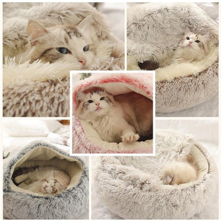 Adorable, Cozy Cave-like Cat Pet Bed Plushie Depot