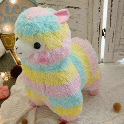 Rainbow Alpaca Plush Toy 13" Plushie Depot