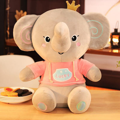 Super Cute Cartoon Elephant Plushies Pink 40cm - Plushie Depot