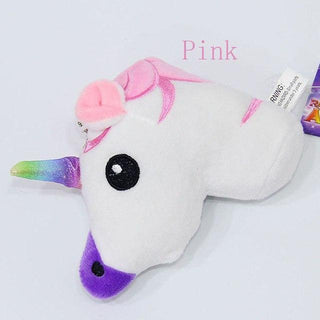 Rainbow Unicorn Cute Plushy Keychain Pink Plushie Depot
