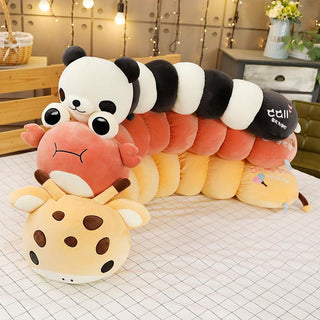 Colorful Animal Shaped Caterpillars Hug Pillows - Plushie Depot