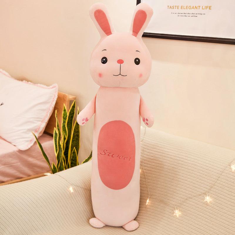 Long cylindrical pillow plush animal stuffed toy Rabbit - Plushie Depot