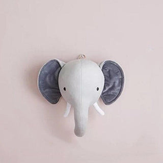 Cute Animals Elephant Head Stuffed Plush Doll Kids Bedroom Decor Plushie Depot