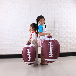 Football. Soccer Shaped Storage Bag, Stuffed Basketball Bean Bag Kids Chairs Plushie Depot