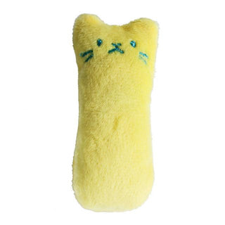 Teeth Grinding Catnip Cat Toys Yellow Thumb Plushie Depot