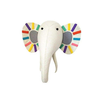 Stuffed Animal Trophy Head Wall Decoration (Elephant, Zebra, Bear, Tiger, Giraffee) Elephant Plushie Depot