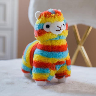 Rainbow Alpaca Doll Plush Toy Color B 20CM - Plushie Depot