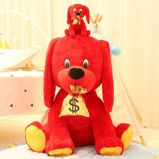 The Red Lucky Money Dog Plush Stuffed Toy - Plushie Depot