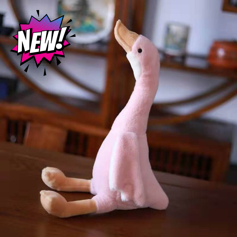 Small Cuddly Goose Plushies Pink Stuffed Animals Plushie Depot