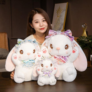 Sitting Long Eared Rabbit Plush Toy Stuffed Toys - Plushie Depot