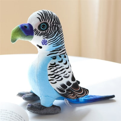 Realistic Parrot Plushies 8" Blue Stuffed Animals - Plushie Depot