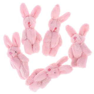 Soft Mini Joint Rabbit Plush Toys Pink Plushie Depot