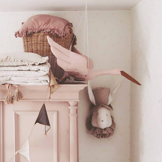 Cotton Line Wall Hanging Swan Plush Stuffed Doll Nursery Room Pendant - Plushie Depot