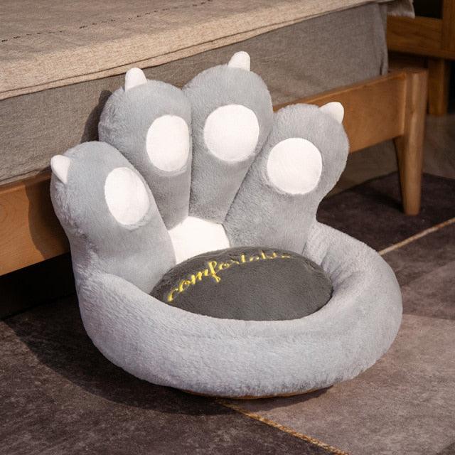 Cat Paw Animal Seat Plush Pillows 45x 15" gray Pillows - Plushie Depot
