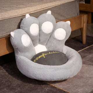 Cat Paw Animal Seat Plush Pillows 45x 15" gray Plushie Depot