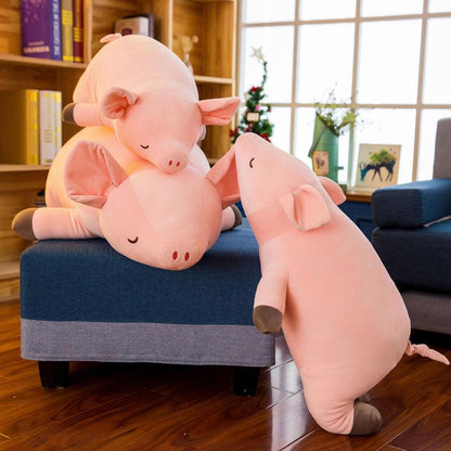 Sleeping Piggy pillow plush toy Plushie Depot