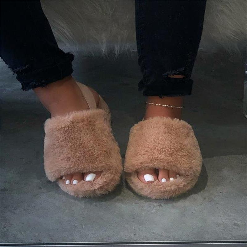 Plus size thick bottom plush slippers Slippers - Plushie Depot