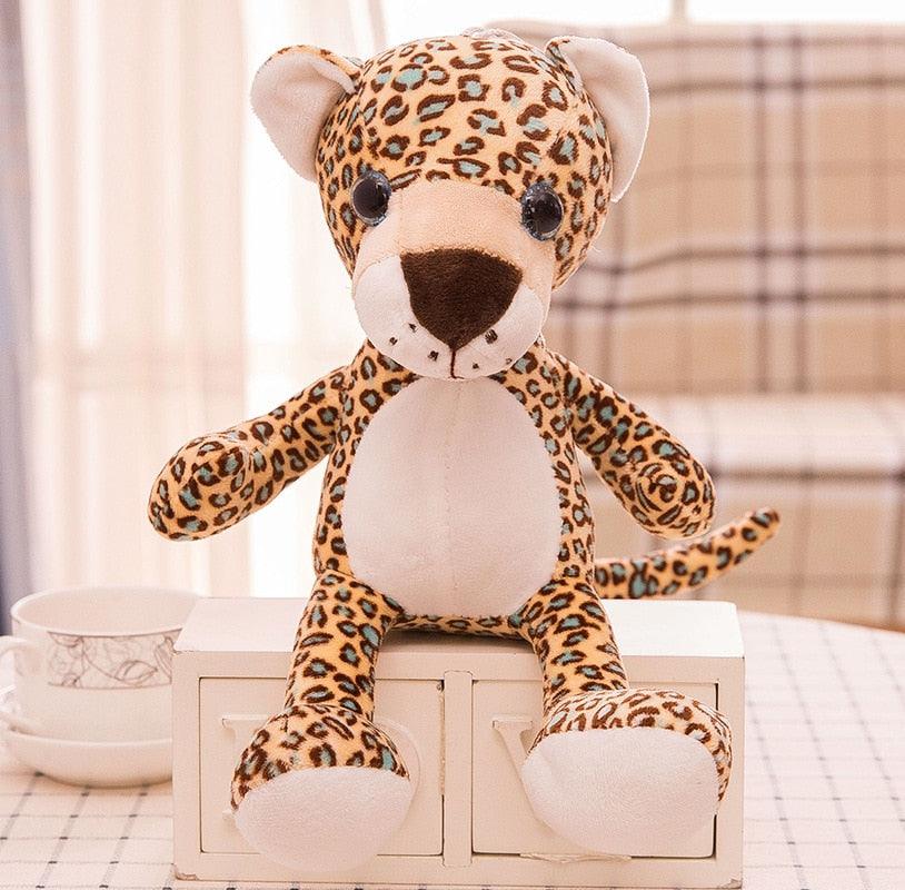 Cute Small Jungle Animal Plush Toys 8" Leopard Stuffed Animals Plushie Depot