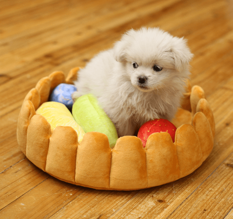 Funny Fruit Tart Cat Pet Dog Bed, Kennel Pet Beds Plushie Depot