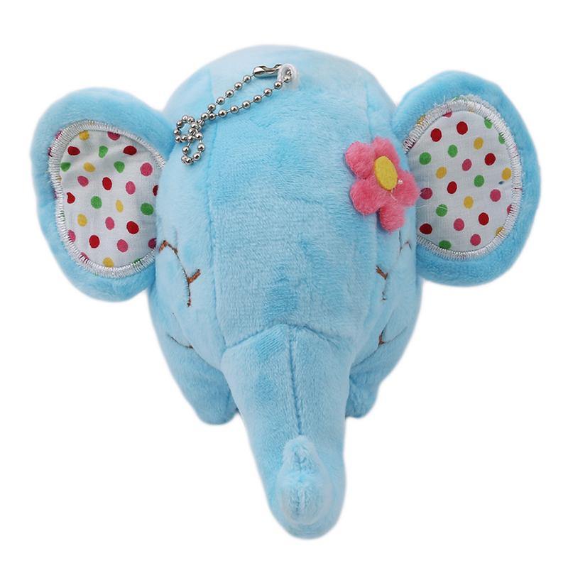 Floral Stuffed Elephant Toy Blue Plushie Depot