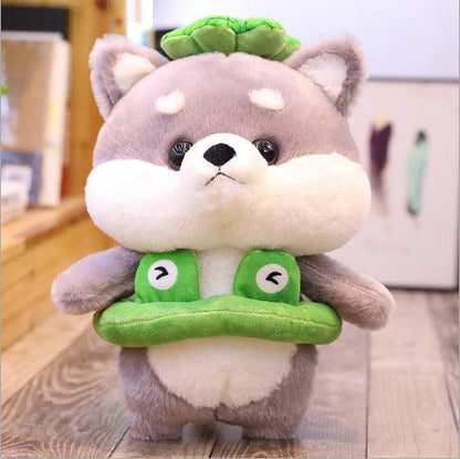 Super Cute Puppy plush toy Grey Frog - Plushie Depot