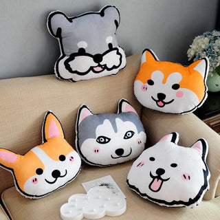 Corgi, Shiba Inu, Husky, Schnauzer Dog Plush Pillows - Plushie Depot