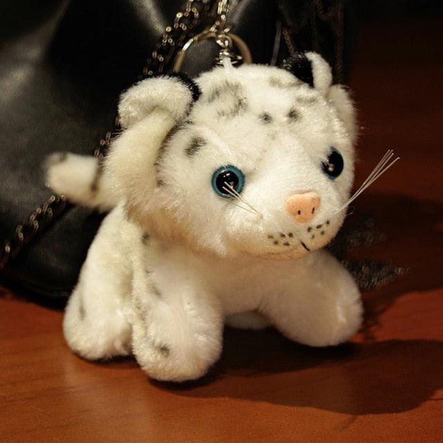 Kawaii Tiger Keychain Plush Toy White Keychains - Plushie Depot