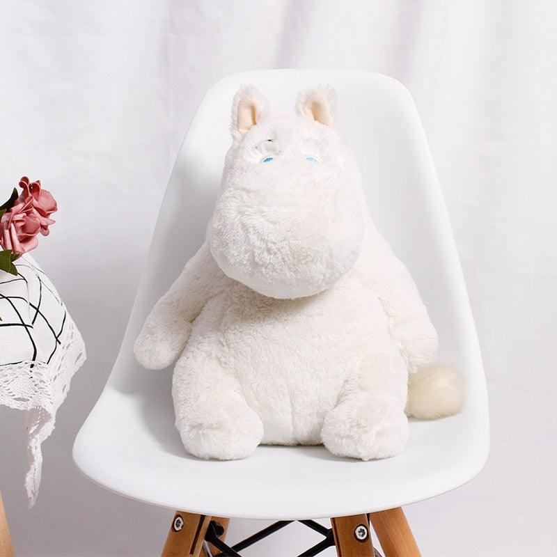 Cute White Sitting Hippo Plushie Default Title Stuffed Animals Plushie Depot