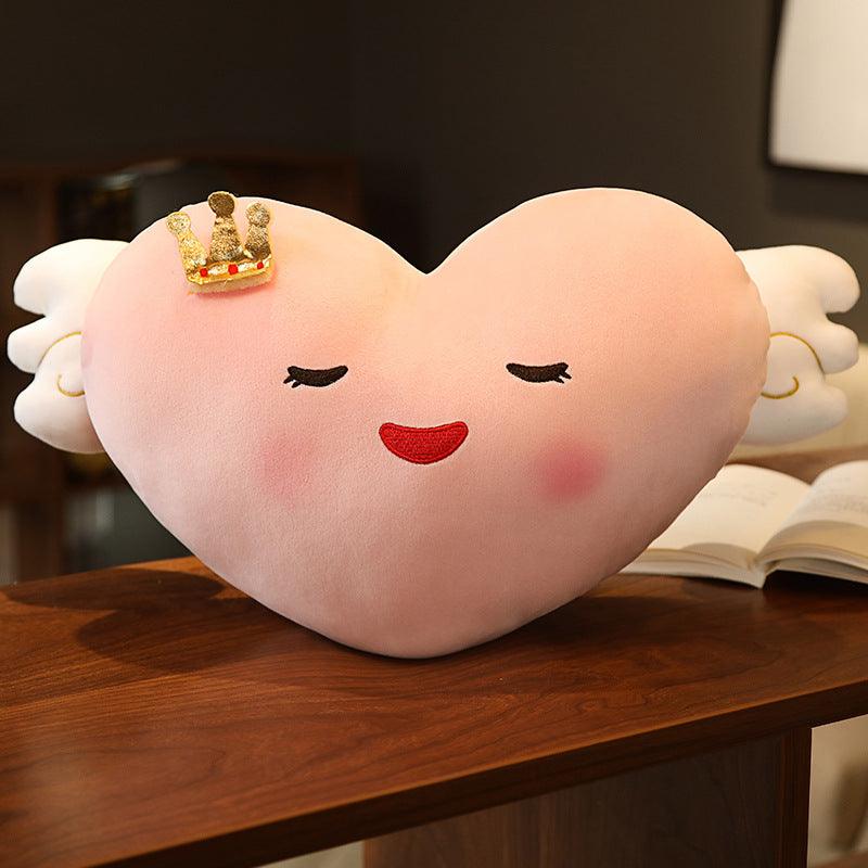 Angel Wings Love Pillow Cushion Plush Toy Light Pink C Plushie Depot