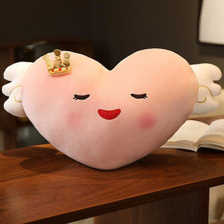 Angel Wings Love Pillow Cushion Plush Toy Light Pink C - Plushie Depot