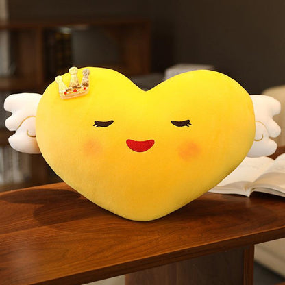 Angel Wings Love Pillow Cushion Plush Toy Orange C Plushie Depot