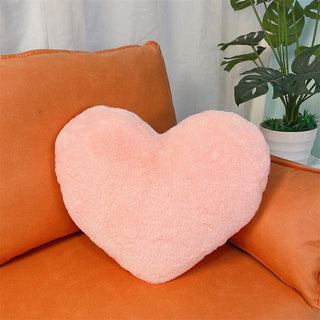 Heart Shaped Pillow orange pink Plushie Depot