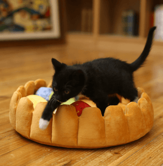 Funny Fruit Tart Cat Pet Dog Bed, Kennel Plushie Depot