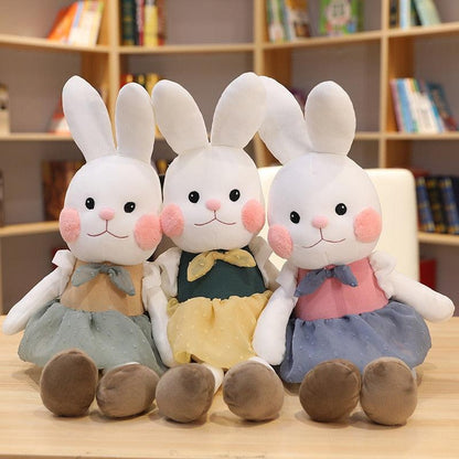 17.5" - 21.5" Adorable Bunny Rabbit Plushy Toys with Clothes Stuffed Animals Plushie Depot
