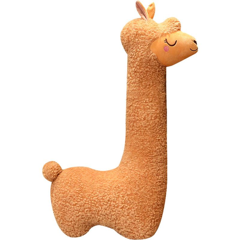 Giant Alpaca plush toy pillow Brown Plushie Depot