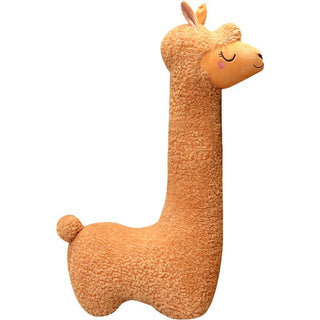Giant Alpaca plush toy pillow Brown - Plushie Depot