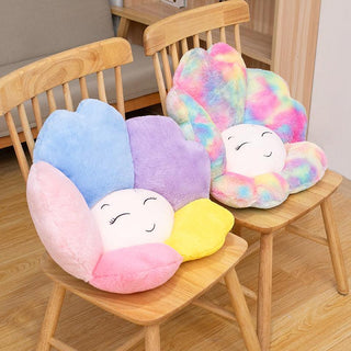 Colorful Sunflower Face Seat Pillows Plushie Depot