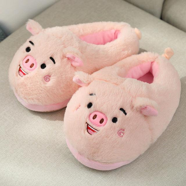 Warm Women's Plush Slippers Pink pig 35-42EUR Slippers Plushie Depot