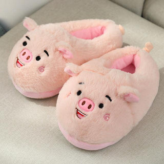 Warm Women's Plush Slippers Pink pig 35-42EUR Slippers - Plushie Depot