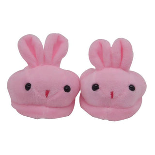 Creative Cute Children's Doll Plush Bunny Slippers Pink Plushie Depot