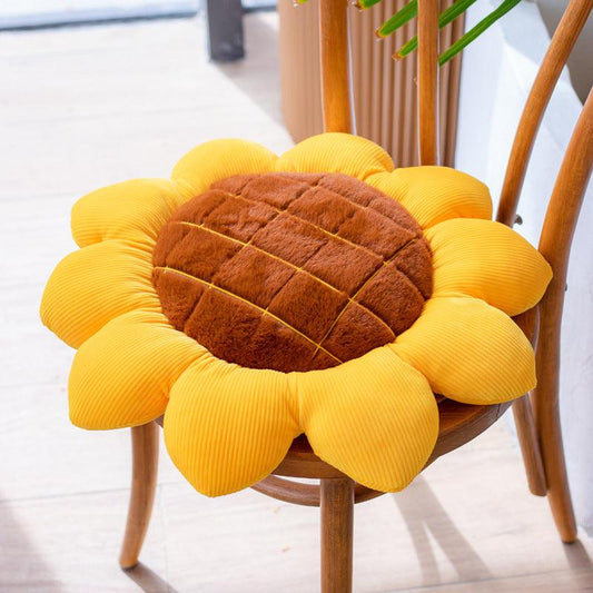Beautiful Sunflower Plush Seat Cushion Cushions Plushie Depot