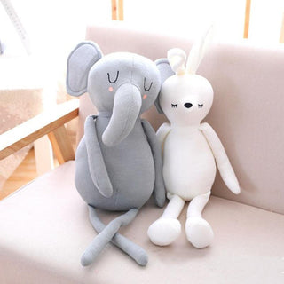 Cute Elephant Rabbit Pillows for Baby Girl Soft Stuffed Animal Plushie Depot