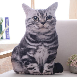 Realistic Simulation Cat Plush Pillows tiger pattern Plushie Depot